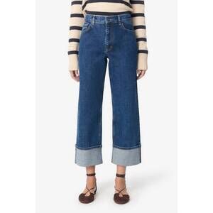 NEW VANESSABRUNO geronimo high rise straight jean in royal